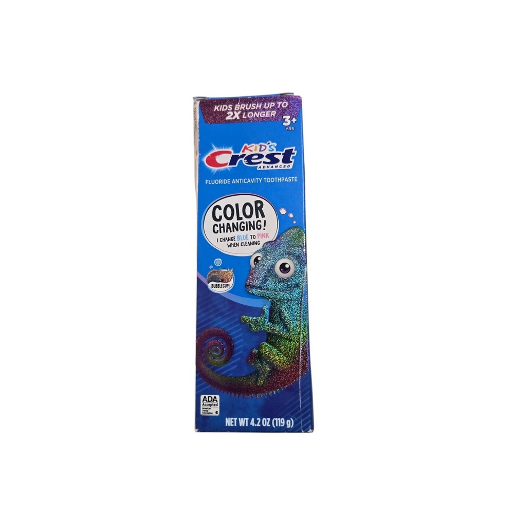 Crest Kids Advanced Color Changing Toothpaste Bubblegum 4.2 oz Fluoride 3+ Years